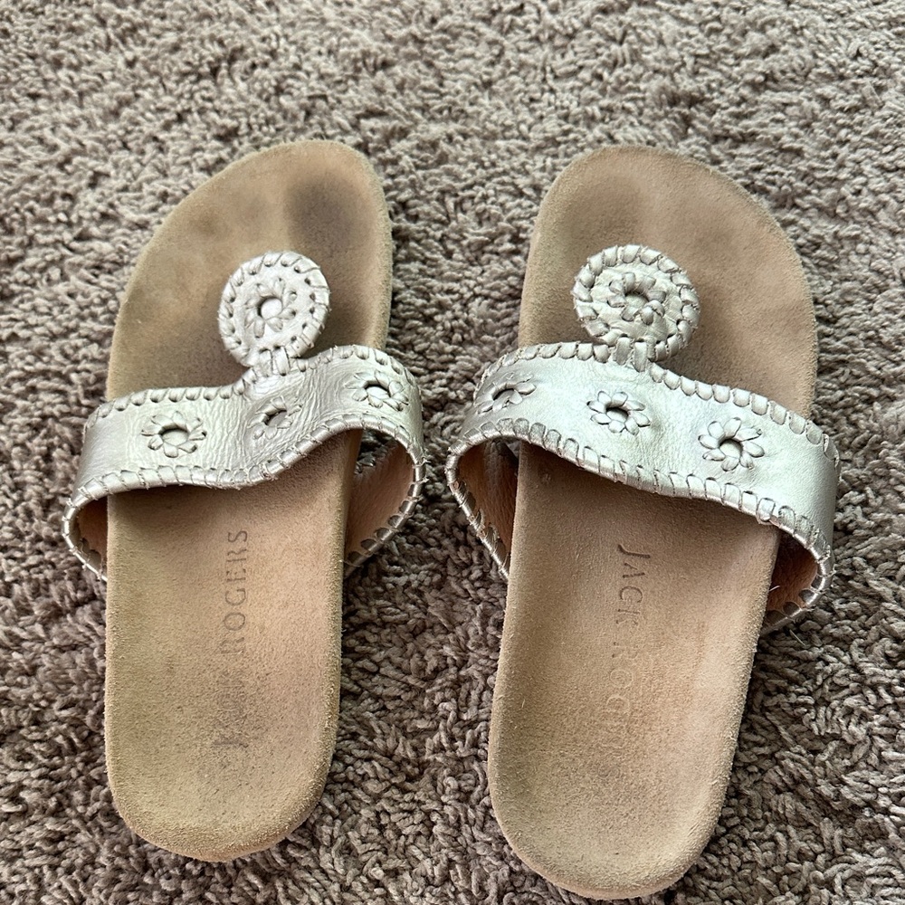 Jack Rogers Women's champagne  Slide Sandals